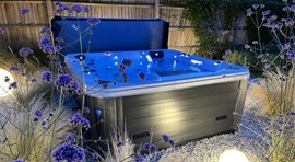 Hot Tub in a Garden at Night